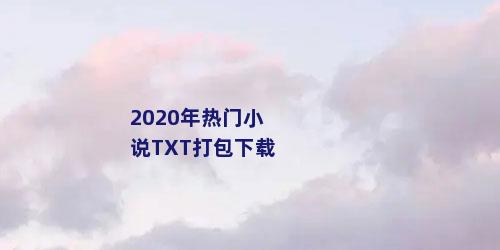 2020年热门小说TXT打包下载