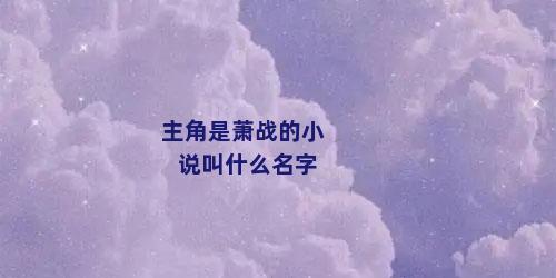主角是萧战的小说叫什么名字