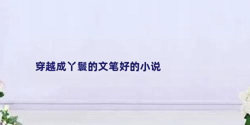 穿越成丫鬟的文笔好的小说